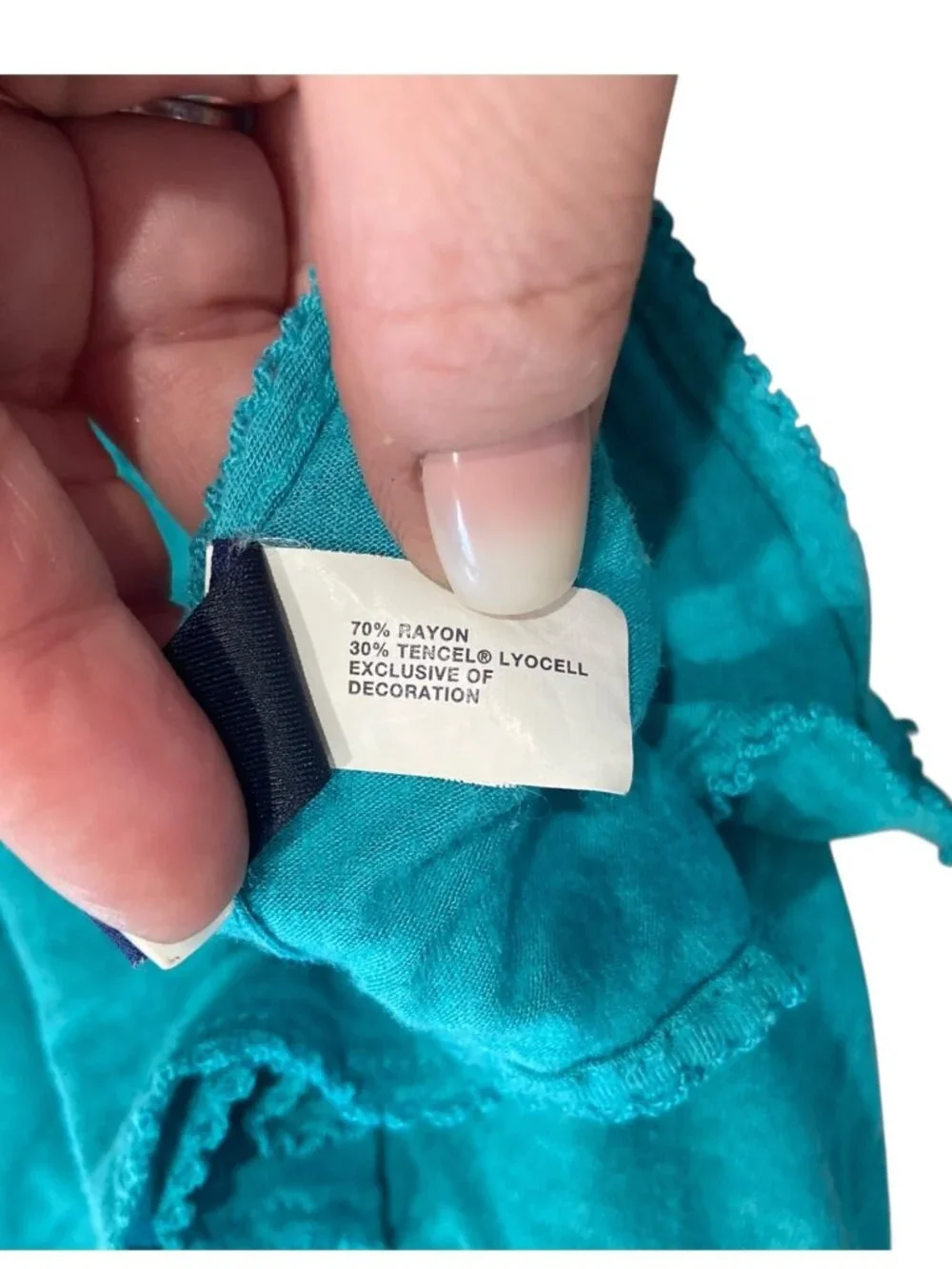 Gap Y2K Jersey Knit Scarf Turquoise Blue One Size Minimalist Spring Coastal Boho